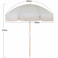 UV Sun Protect Double couche Luxury Hour Duty Quality Print personnalisé Énorme jardin Bali Outdoor Big Beach Umbrella